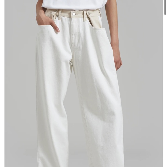 The Frankie Shop Hayla Contrast Denim - Picture 3 of 11